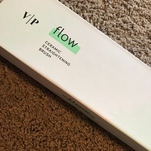 Hair brush straightener